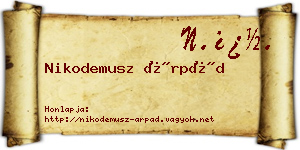 Nikodemusz Árpád névjegykártya